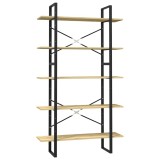Cumpara ieftin Biblioteca cu 5 rafturi, 100x30x175 cm, lemn masiv de pin