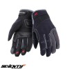 Manusi femei pentru scuter - motocicleta Urban vara Seventy model SD-C50 negru/gri &ndash; degete tactile XS (6 cm)