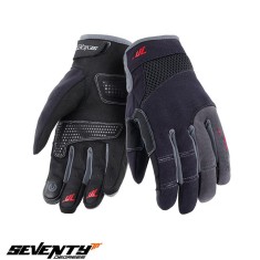 Manusi femei pentru scuter - motocicleta Urban vara Seventy model SD-C50 negru/gri &ndash; degete tactile XS (6 cm)