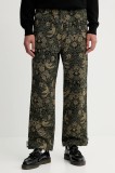 HUGO pantaloni bărbați, culoarea verde, drepți 50541376