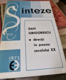 Directii in poezia secolului XX - Dan Grigorescu cu dedicatia autorului