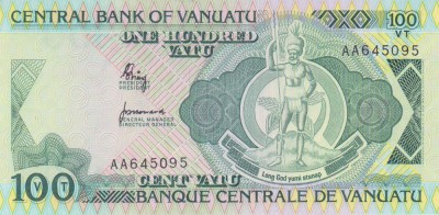 Bancnota Vanuatu 100 Vatu (1982) - P1 UNC ( vezi descriere ) foto
