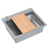 Chiuveta din granit KURT 110 WORKSTATION Grey Metallic