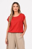 Bluza Dama, Eranthe, Kimono, de in, decolteu rotund, maneca kimono, elastic in talie V412 - L