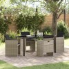 VidaXL Set de masă pentru grădină 5 pcs Gri deschis Rattan poli 3379961