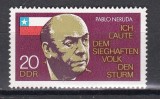 Germania RDG 1974 - &Icirc;n memoria lui Pablo Neruda, MNH, Nestampilat
