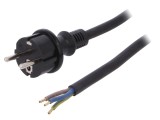 Cablu SCHUKO 3x2,5mm2 cu Mufă Gumă