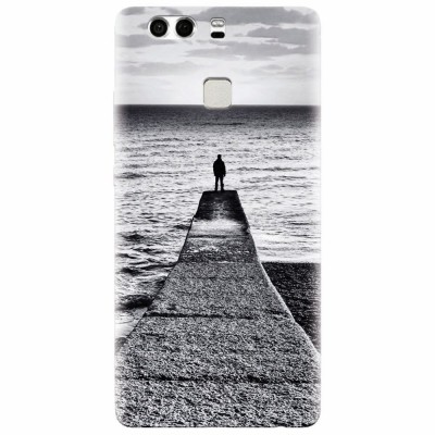 Husa silicon pentru Huawei P9, Abstract Dock Man Grey foto