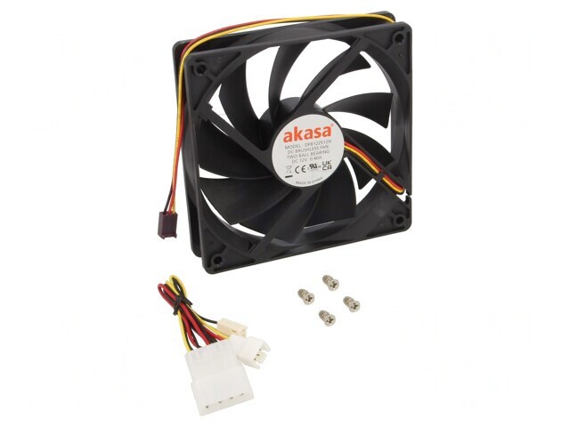 Ventilator DC Axial 12V 120x120x25mm Negru