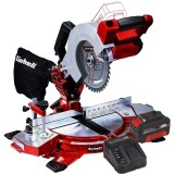 Einhell TE-MS 18/210 Li PXC+ Starter Kit - Fierastrau circular stationar 210x30 mm + Set 1 acumulator si incarcator Li-Ion 18 V 4 Ah