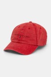 Tommy Jeans șapcă de baseball din bumbac culoarea rosu, cu imprimeu, AM0AM13355