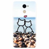 Husa silicon pentru Huawei Enjoy 7 Plus, In Love Cats