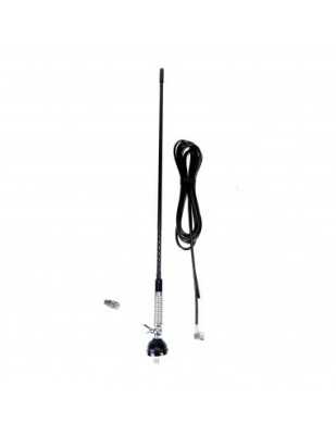 Antena Cb Pni S60 Cu Fluture, Lungime 59 Cm, Cu Montura, Cablu Si Mufa Pl259, Fibra De Sticla foto