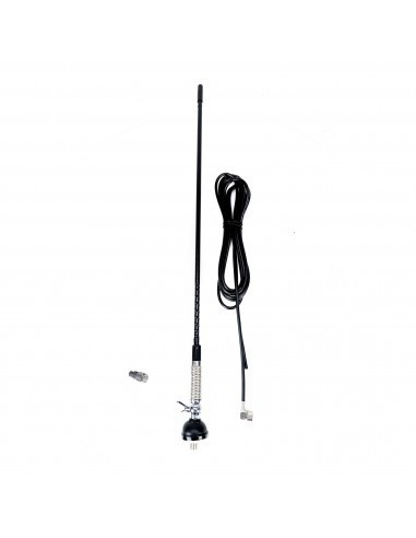 Antena Cb Pni S60 Cu Fluture, Lungime 59 Cm, Cu Montura, Cablu Si Mufa Pl259, Fibra De Sticla