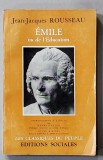 EMILE OU DE L &#039;EDUCATION par JEAN - JACQUES ROUSSEAU , 1958