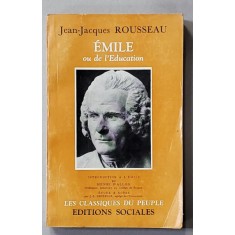 EMILE OU DE L &#039;EDUCATION par JEAN - JACQUES ROUSSEAU , 1958