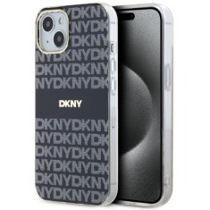Husa iPhone 15 - DKNY IML Mono &amp; Stripe MagSafe (DKHMP15SHRHSEK) - Black