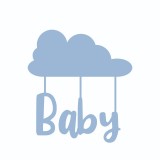 Cumpara ieftin Sticker decorativ, Baby, Albastru, 65 cm, 8537ST, Oem