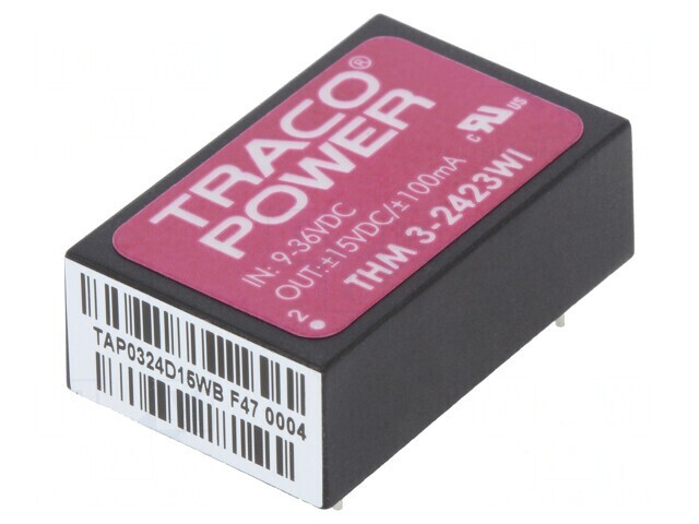 Convertor DC/DC 3W 9-36V la 15V și -15V DIP24