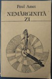 PAUL AMET - NEMARGINITA ZI (VERSURI, editia princeps - 1986) [coperta de DUMITRU VERDES]