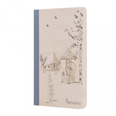 Agenda nedatata, Satul romanesc, cotor gri, foi albe, 10 x 14,5 cm, 144 pg, MB257 V2 foto