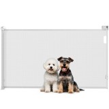 PawHut Gard Extensibil pentru C&acirc;ini 0-144cm cu Blocare Automată, Alb | Aosom Romania