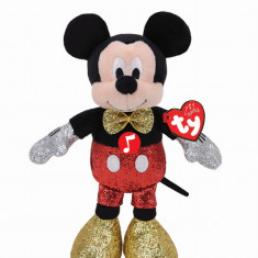 Plus ty 25cm beanie babies disney mickey cu sclipici si sunete