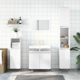 vidaXL Dulap de baie, alb extralucios, 58x33x60 cm, lemn prelucrat