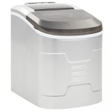 Aparat Cuburi Gheata vidaXL, 2.4L, 15kg/24h, Argintiu, 9 cuburi/ciclu, Display LED, Alarma Apa/Gheata