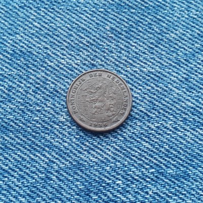 1/2 cent 1936 Olanda Nederland foto