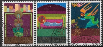 B0776 - Lichtenstein 1980 - 3v.stampilat,serie completa foto
