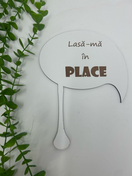 Props cu textul,,lasa-ma in pace din MDF