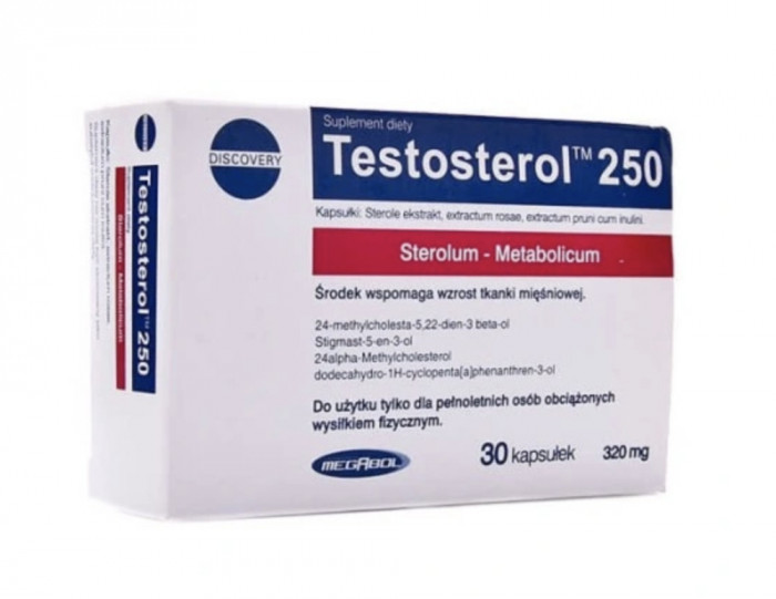 Testosterol 250 30 capsule | Stimulează creșterea musculară