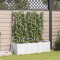 vidaXL Ghiveci de grădină cu trellis 3 pcs Alb 120 x 40 x 143 cm PP 42002908