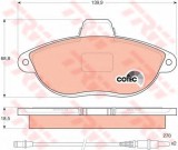 Set placute frana,frana disc PEUGEOT 806 (221) (1994 - 2002) TRW GDB1216
