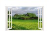Sticker decorativ, Fereastra 3D, Casa, 85 cm, 626STK, natura si peisaje