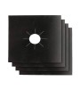 Set 4 x Folie de Protectie Reutilizabila, Compatibilitate Universala, pentru Plita si Aragaz, 27cm, Negru,