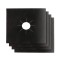Set 4 x Folie de Protectie Reutilizabila, Compatibilitate Universala, pentru Plita si Aragaz, 27cm, Negru,