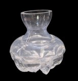 VAZĂ VINTAGE DIN CRISTAL, MODEL SKRUF SEDIA DE LARS HELLSTEN, ANII'70