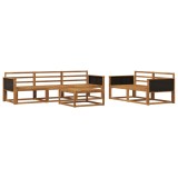 vidaXL Set de canapele de exterior 6 pcs natural Lemn Solid de Acacia 3382332