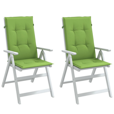 Perne scaun spatar &amp;icirc;nalt 2 buc. melanj verde 120x50x4 cm textil GartenMobel Dekor foto