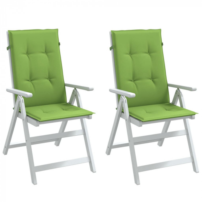 Perne scaun spatar &icirc;nalt 2 buc. melanj verde 120x50x4 cm textil GartenMobel Dekor