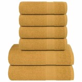Cumpara ieftin Set prosoape 6 piese Aur 360 g/m&sup2; 100% bumbac