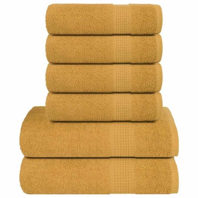 Set prosoape 6 piese Aur 360 g/m&amp;sup2; 100% bumbac foto