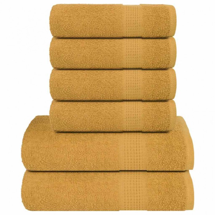 Set prosoape 6 piese Aur 360 g/m&sup2; 100% bumbac