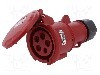 Conector alimentare AC, IEC 60309, IP44, 32A, 380/415V AC, 5 pini, Famatel - 23303