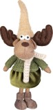 Decoratiune de Craciun MagicHome, ren feminin textil, 22 x 14 x 53 cm