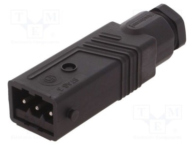 Conector dreptunghiular ST mufă tată PIN 3 cositorit IP54 HIRSCHMANN foto