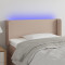 vidaXL Tăblie de pat cu LED, cappuccino 83x16x78/88 cm piele ecologică 3123173