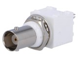 Conector BNC soclu mamă 50&Omega; THT pentru montare pe panou